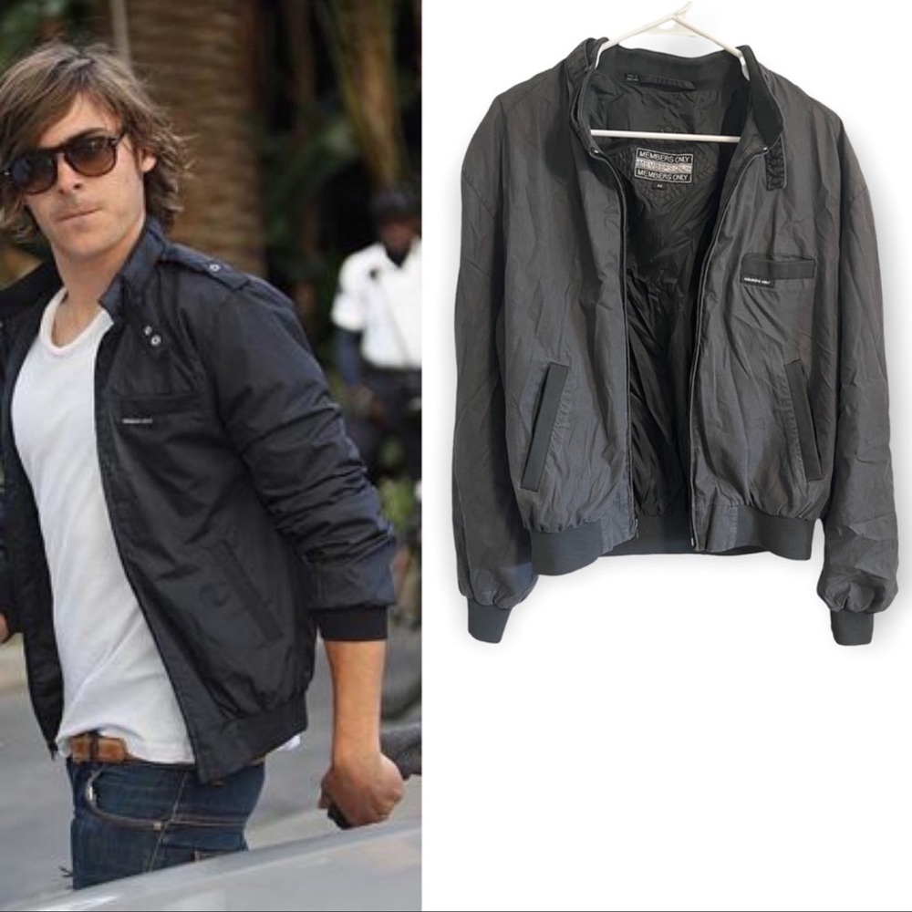 Members Only Black Lightweight Bomber Jacket